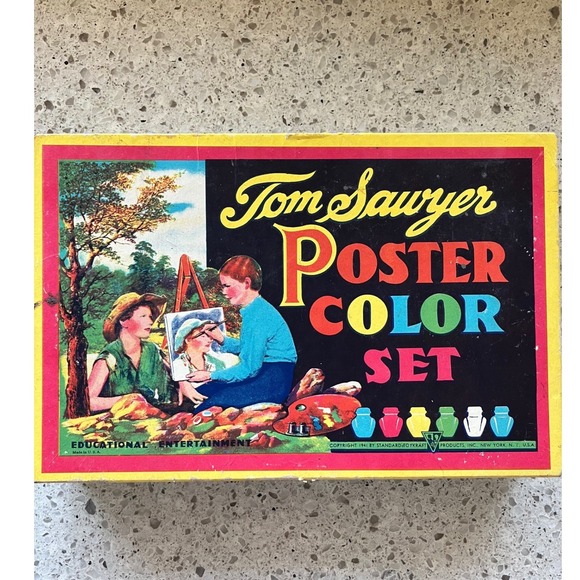 Standard Toykraft Other - Vintage 1941 Tom Sawyer Poster‎ Color Set Standard Toykraft Art Kit Collectible